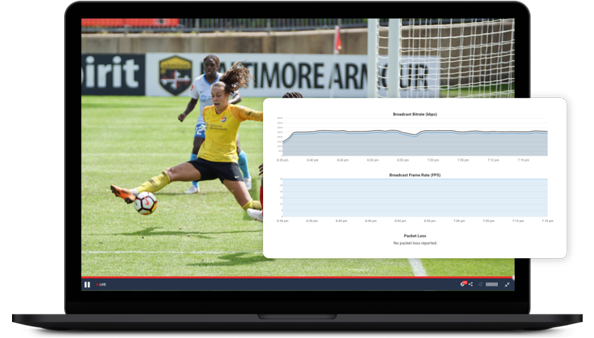 Live stream and quality analytics on a laptop