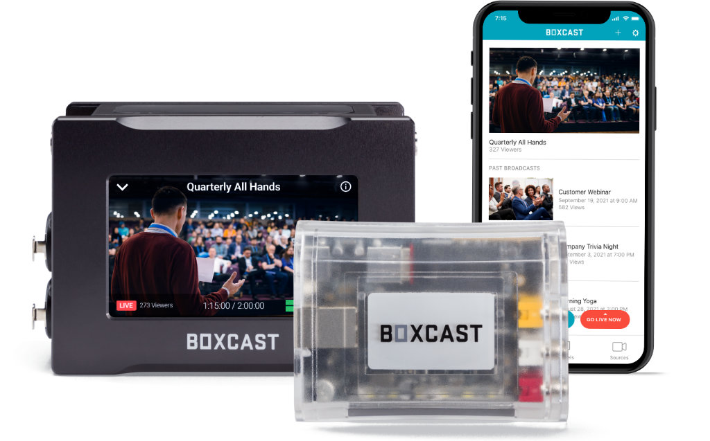 BoxCaster Pro, BoxCaster, and Broadcaster App