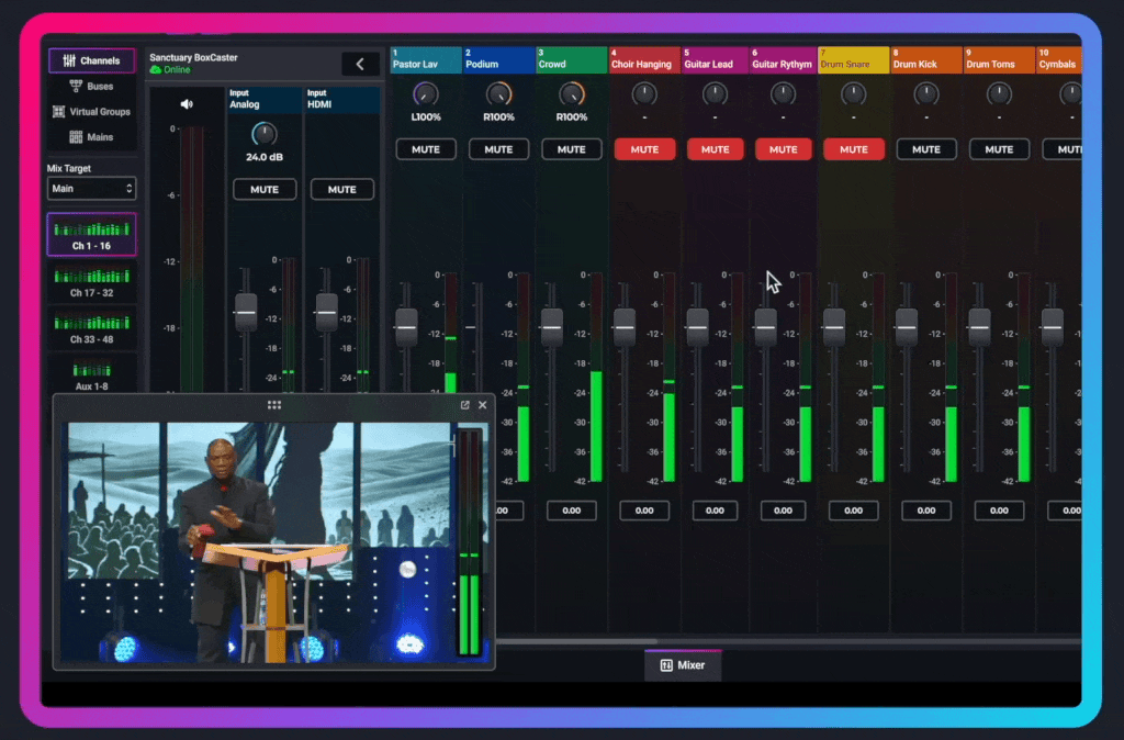 RemoteMix's Video Preview Feature