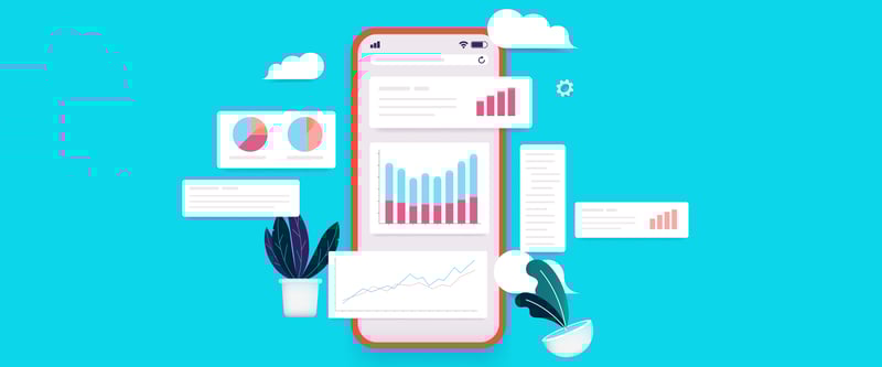 mobile first design illustration with various design elements