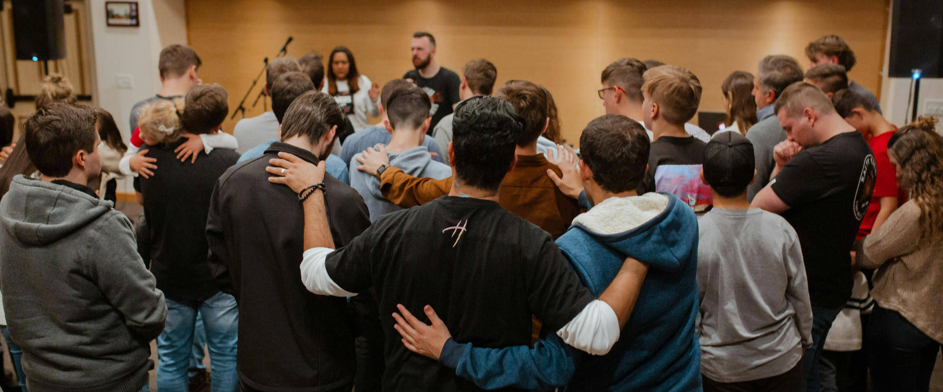 Church community gathering together