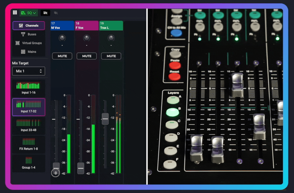 Remote Mix Split Screen