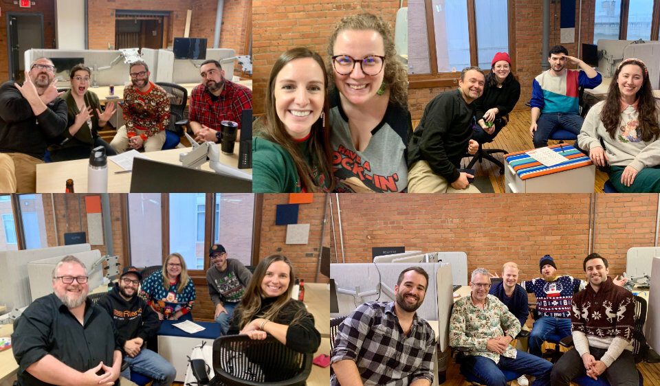 BoxCast employees at the holiday party