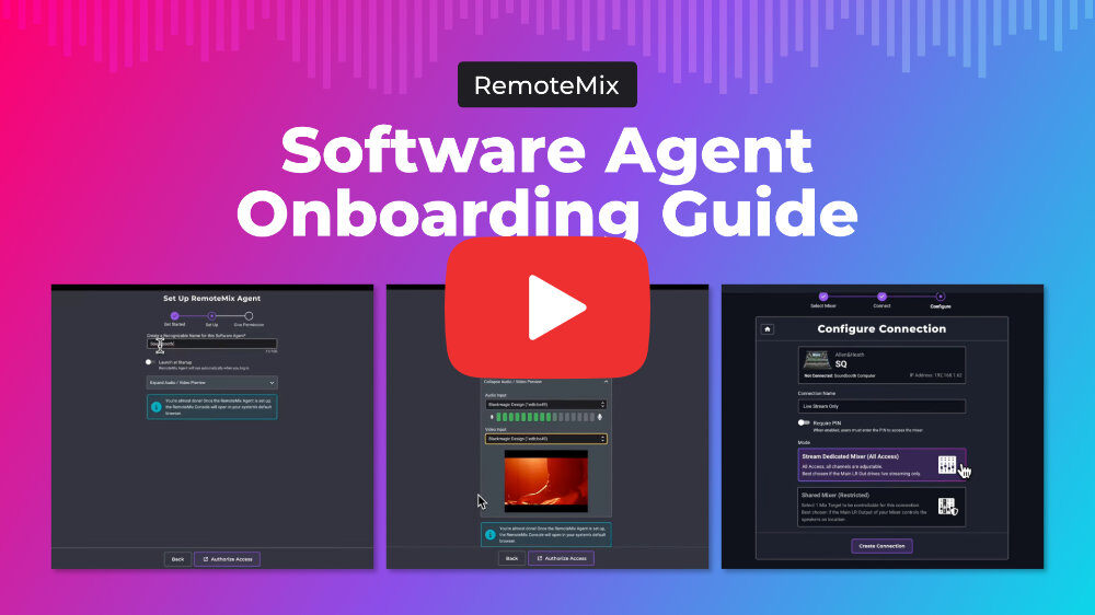 RemoteMix Software Agent Onboarding Guide video