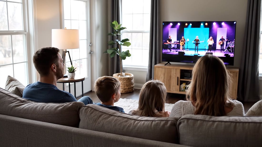 Family, multiple viewers