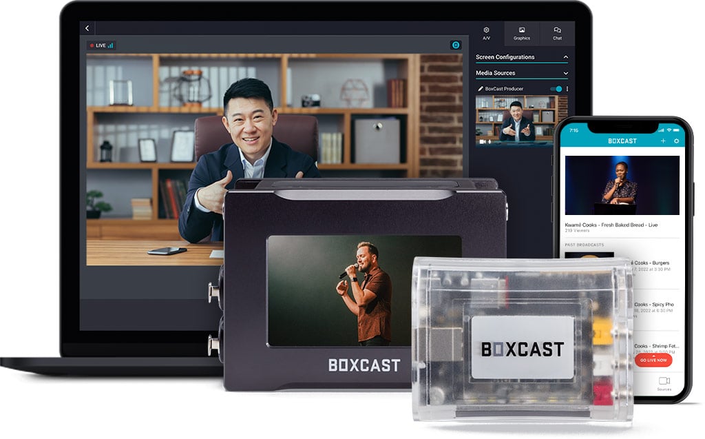 BoxCast live streaming hardware examples