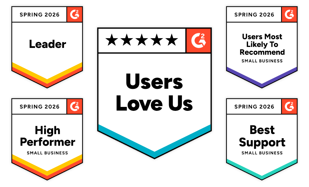 Collage of award badges earned from G2