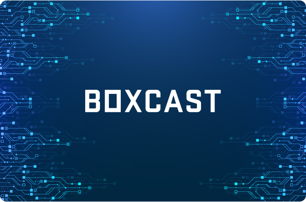 BoxCast logo and technology texture background