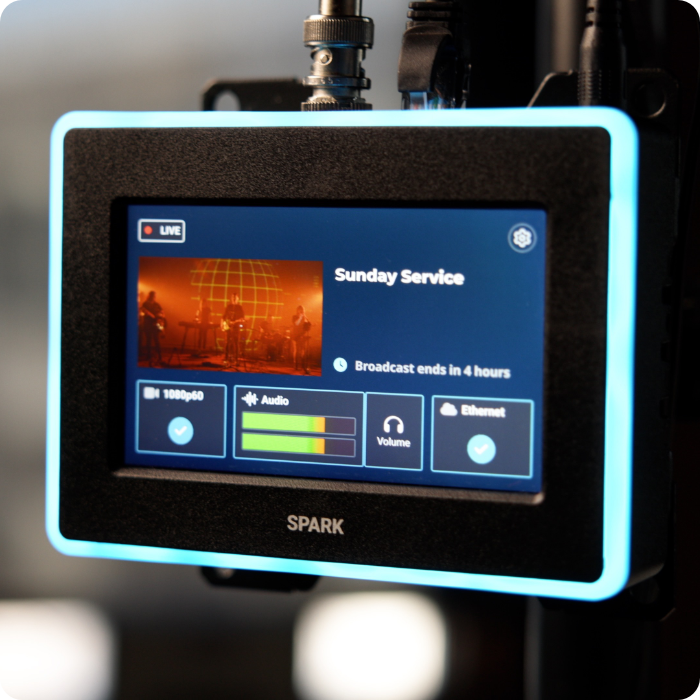 Spark encoder streaming a Sunday service