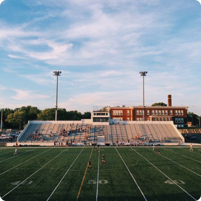 Soccer team playing a game