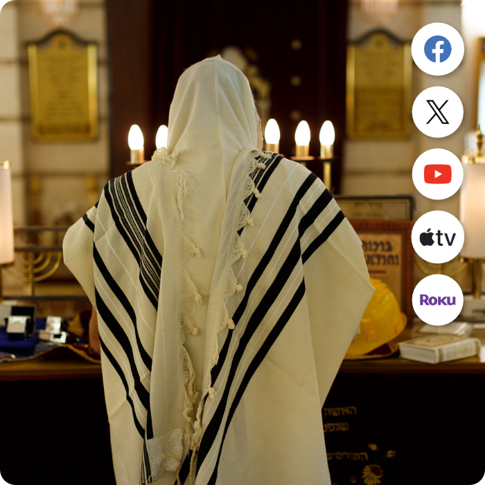 A Shabbat service simulcasted to Facebook, X, YouTube, AppleTV, and Roku