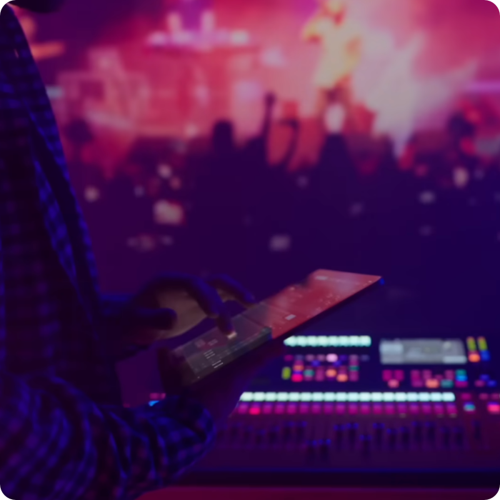 Audio engineer using PreSonus products at a concert