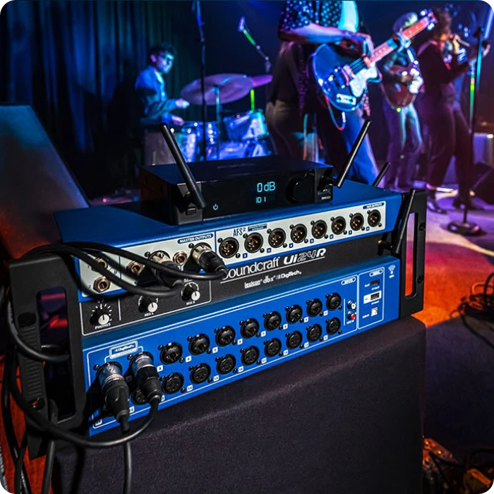 Soundcraft digital mixer at a concert