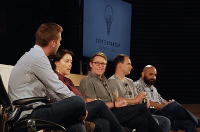 Panelists sit at Venture for America's City as a Startup Event
