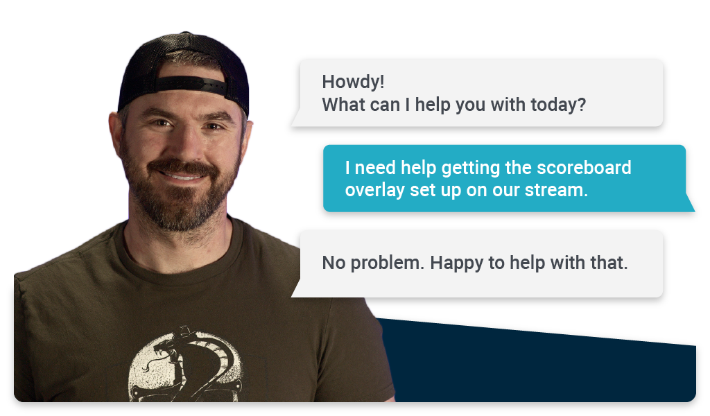 Customer support agent chatting with a customer