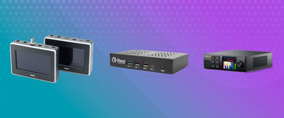 BoxCast Spark, Resi Mini, and Blackmagic Web Presenter live streaming encoders