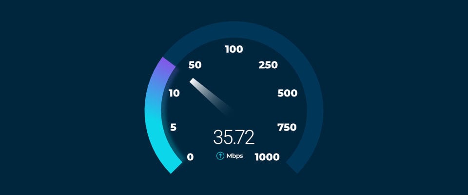 Upload speed on a speed test