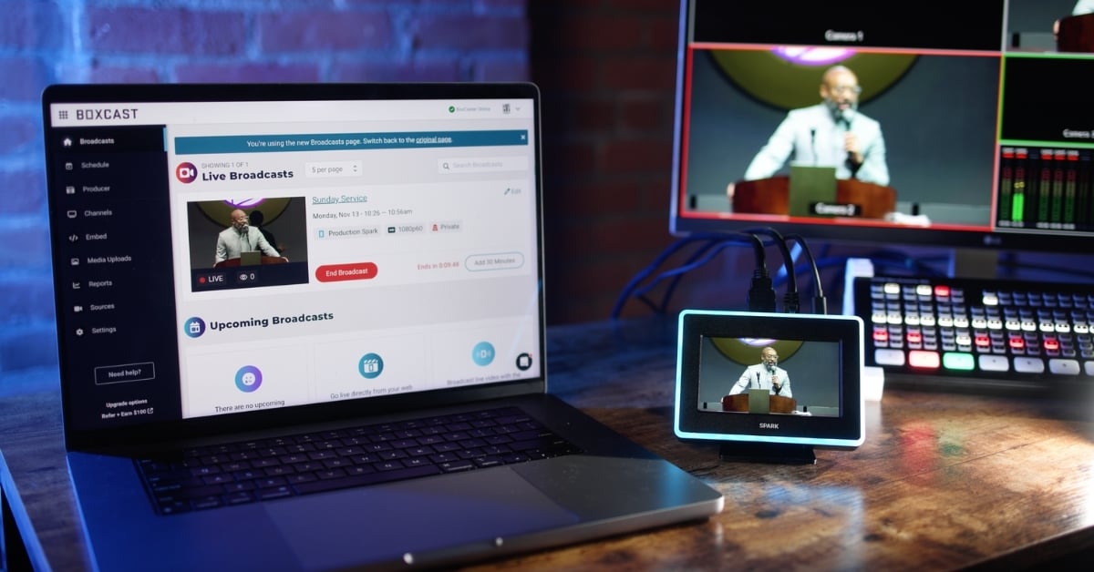 BoxCast Dashboard Header