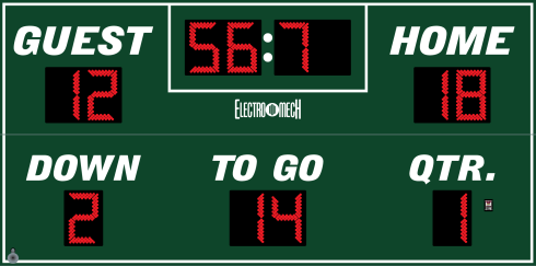 scoreboard football school scoreboards model sports college says too much ft mech electro field doubt programs moving any there