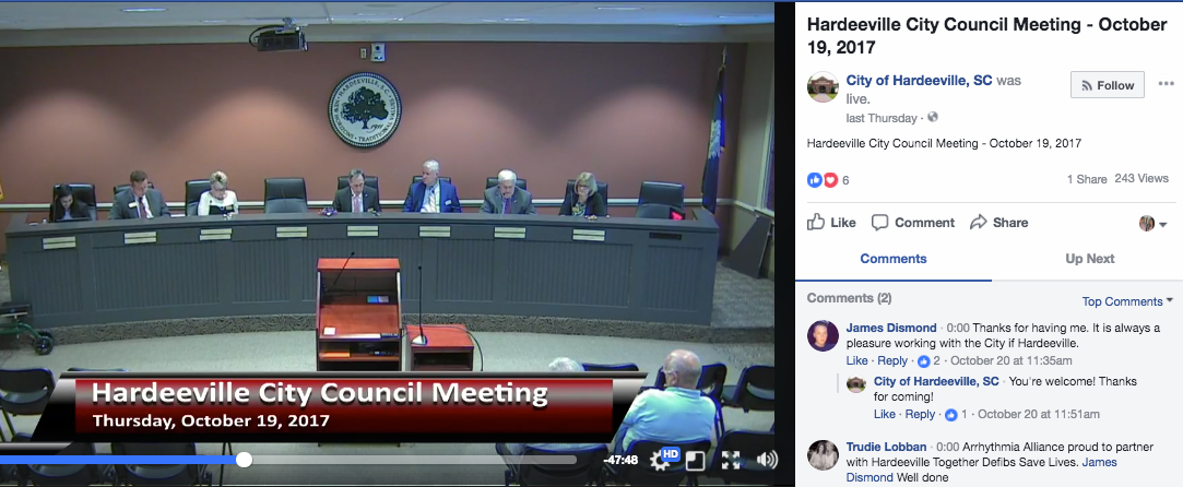 City panel discussion being streaming on Facebook Live