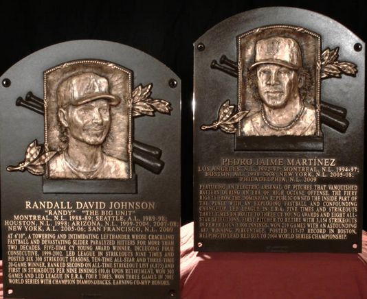 Sports hall of fame plaques