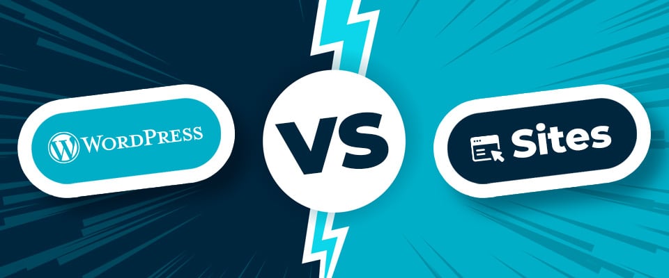 WordPress vs BoxCast Sites logos